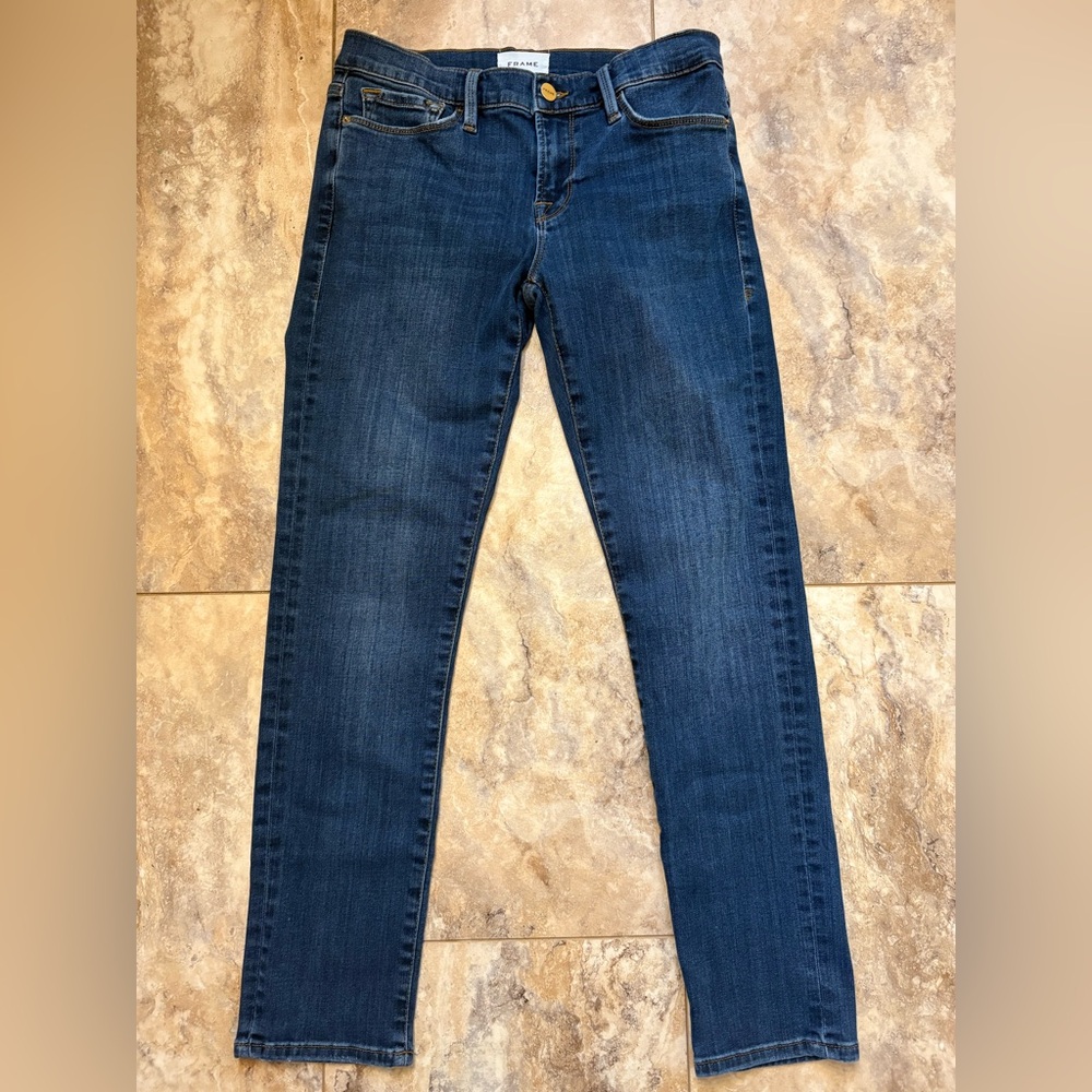 FRAME LE GARÇON MID RISE 
BOYFRIEND | ANKLE LENGTH Women's Blue Jeans Size 26